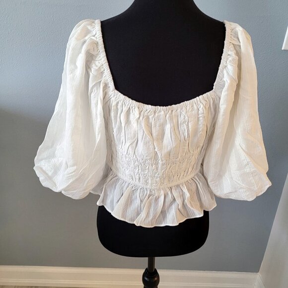 NWT Revolve MINKPINK WHITE NORAH TOP TIE FRONT - Picture 5 of 16